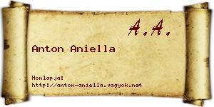 Anton Aniella névjegykártya
